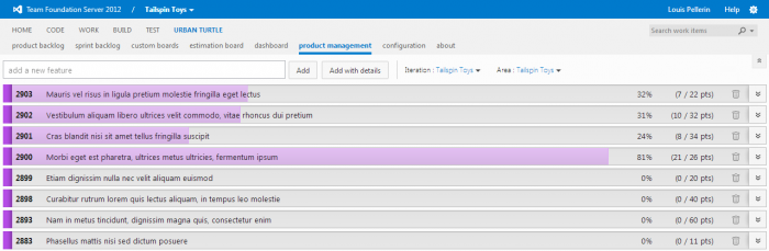 Product Management - Progress Overview