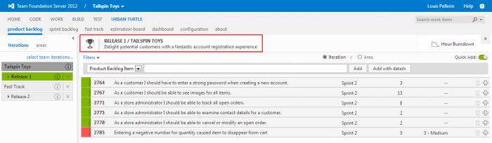 Product backlog - Sprint Goal